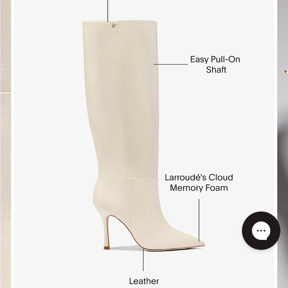 Larroude Cream Heeled Boots Knee-High Stiletto
NWT - Picture 5 of 7